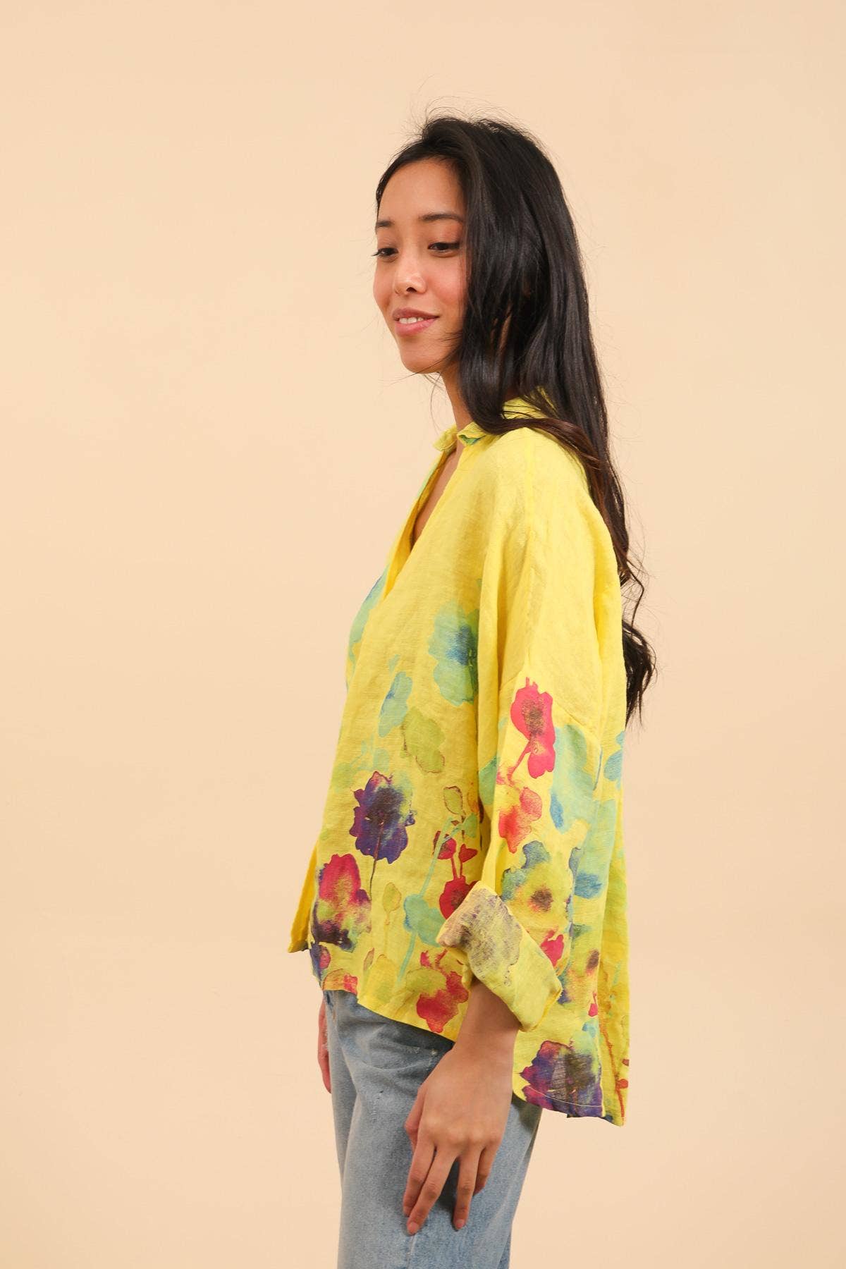 LINEN SHIRT SPRING SUMMER CLOTHING 48902 🌹 🌸: UNRIPE
