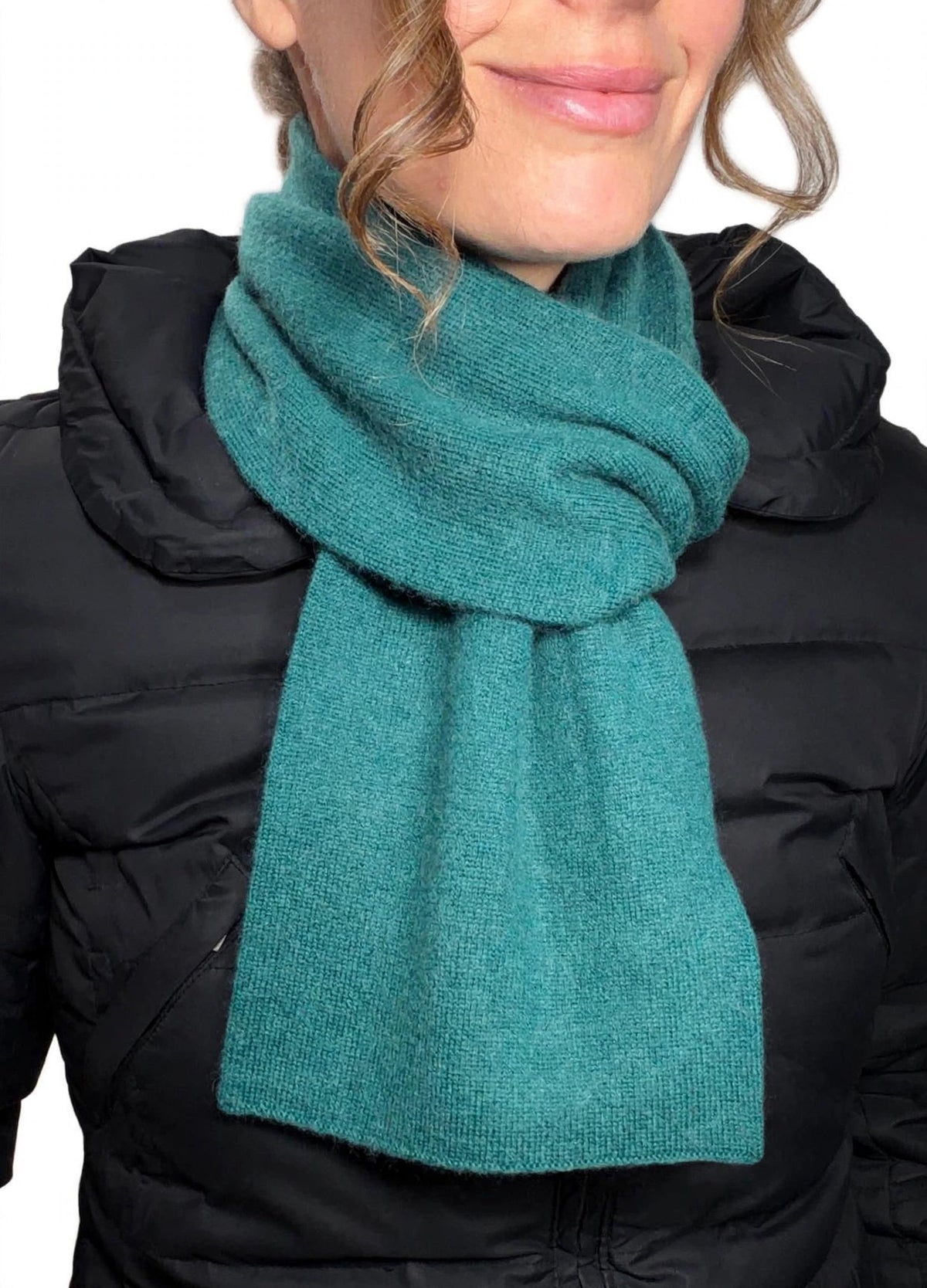 Plush Muffler - 100% Pure Double Thick Cashmere Teal