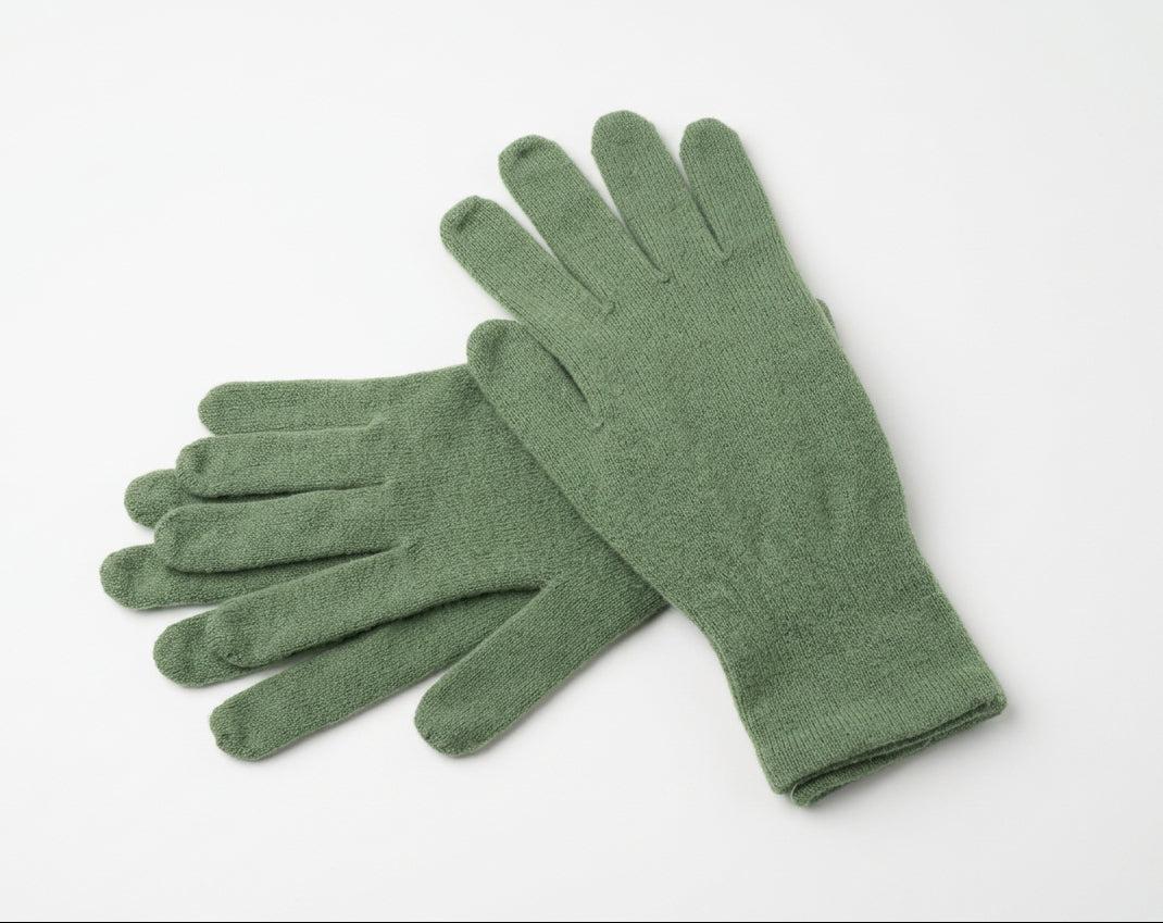 Sale! Green Pure Cashmere Gloves
