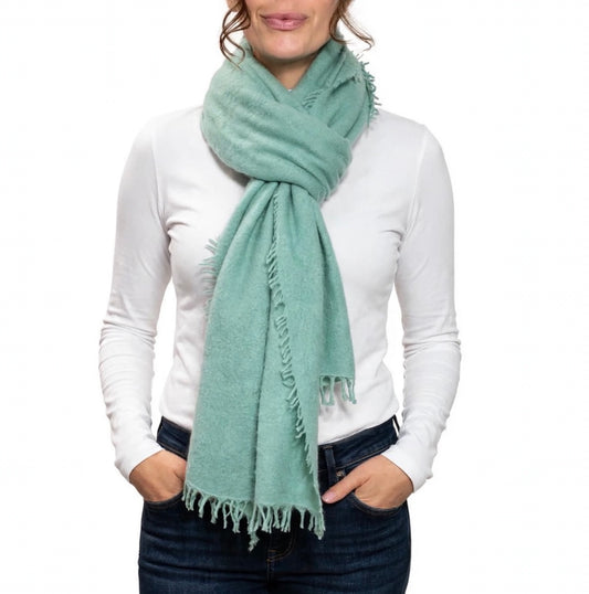 100% FELTED CASHMERE SCARF Cornflower Blue