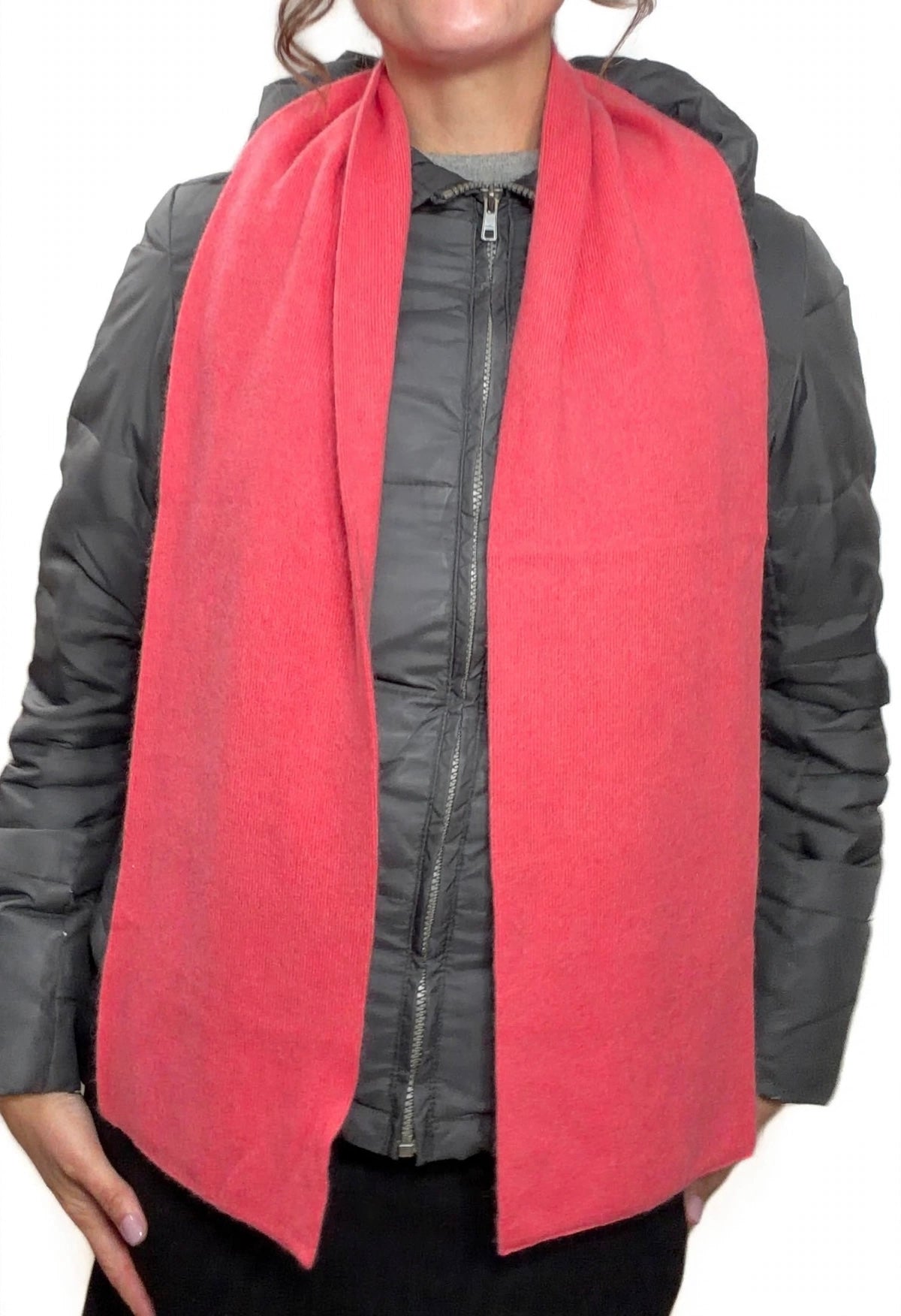 Plush Cashmere Muffler - 100% Pure Double Thick Pink