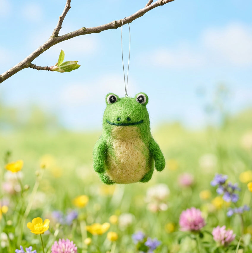 NEW! Frog Wool Ornament