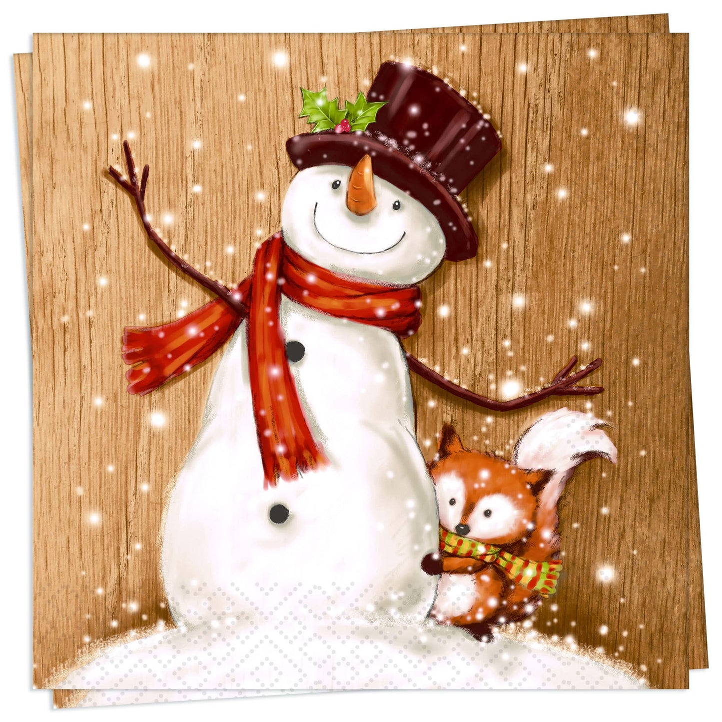 Cheery Snowman - Luncheon Napkin