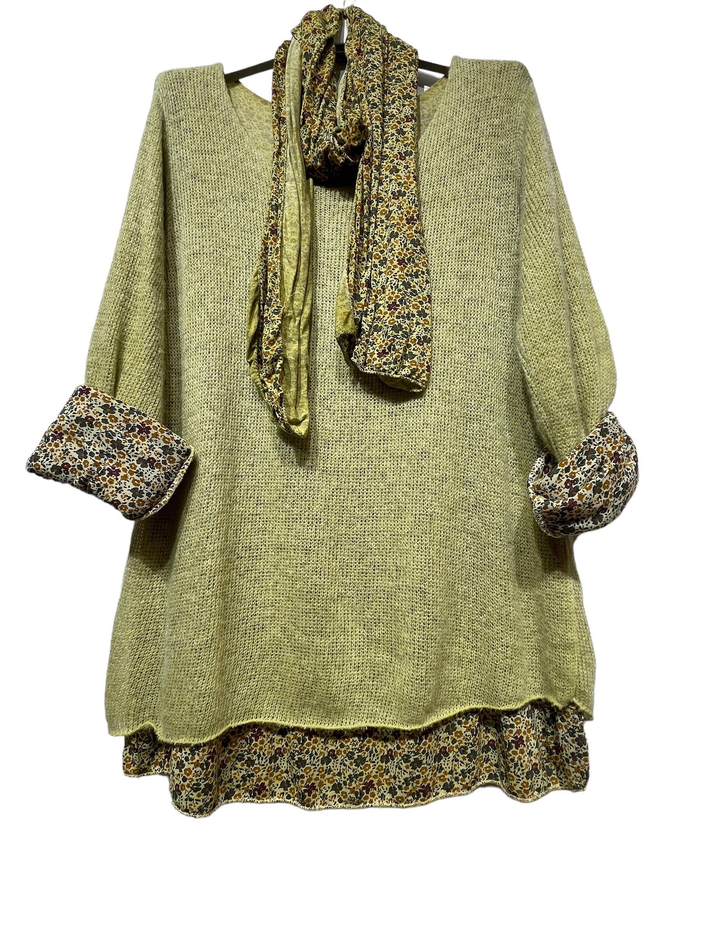 Tunic with scarf 1111 SPRING SUMMER CLOTHING: RUST