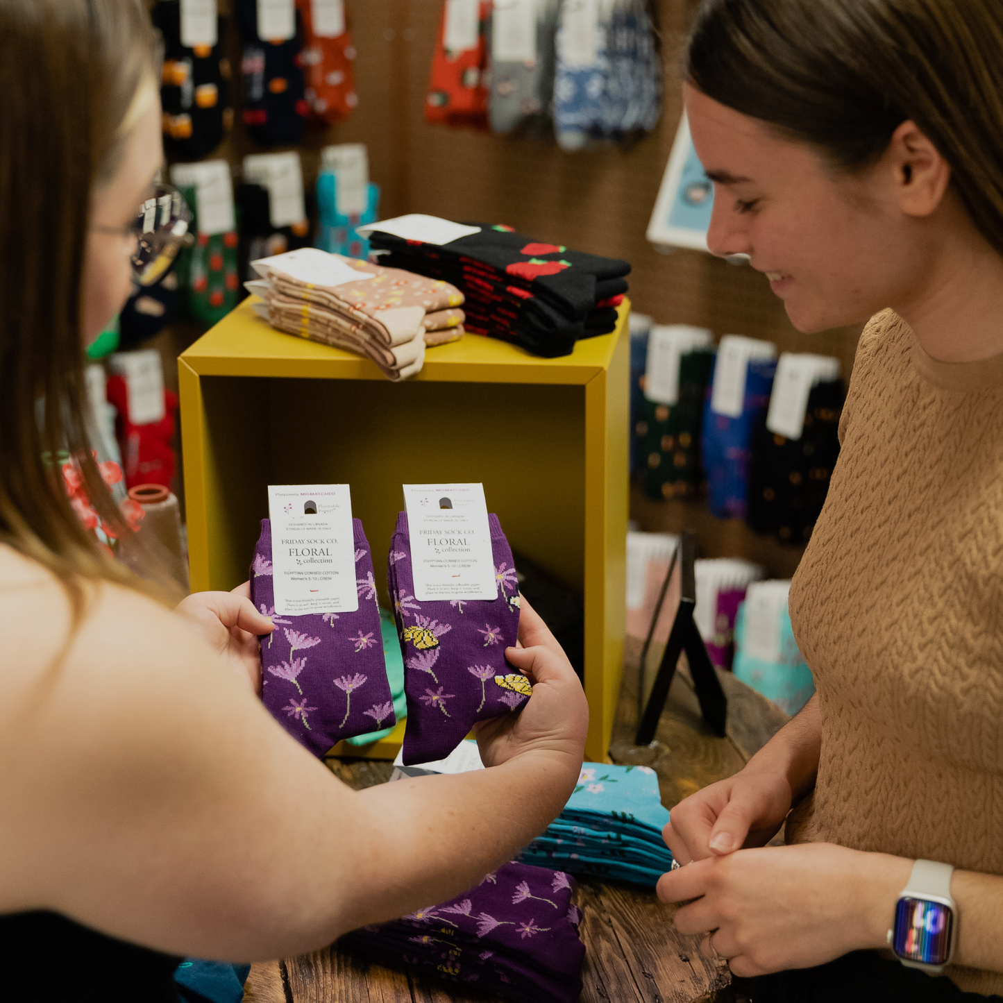 Women's Sunflower Socks: Women’s 5 – 10