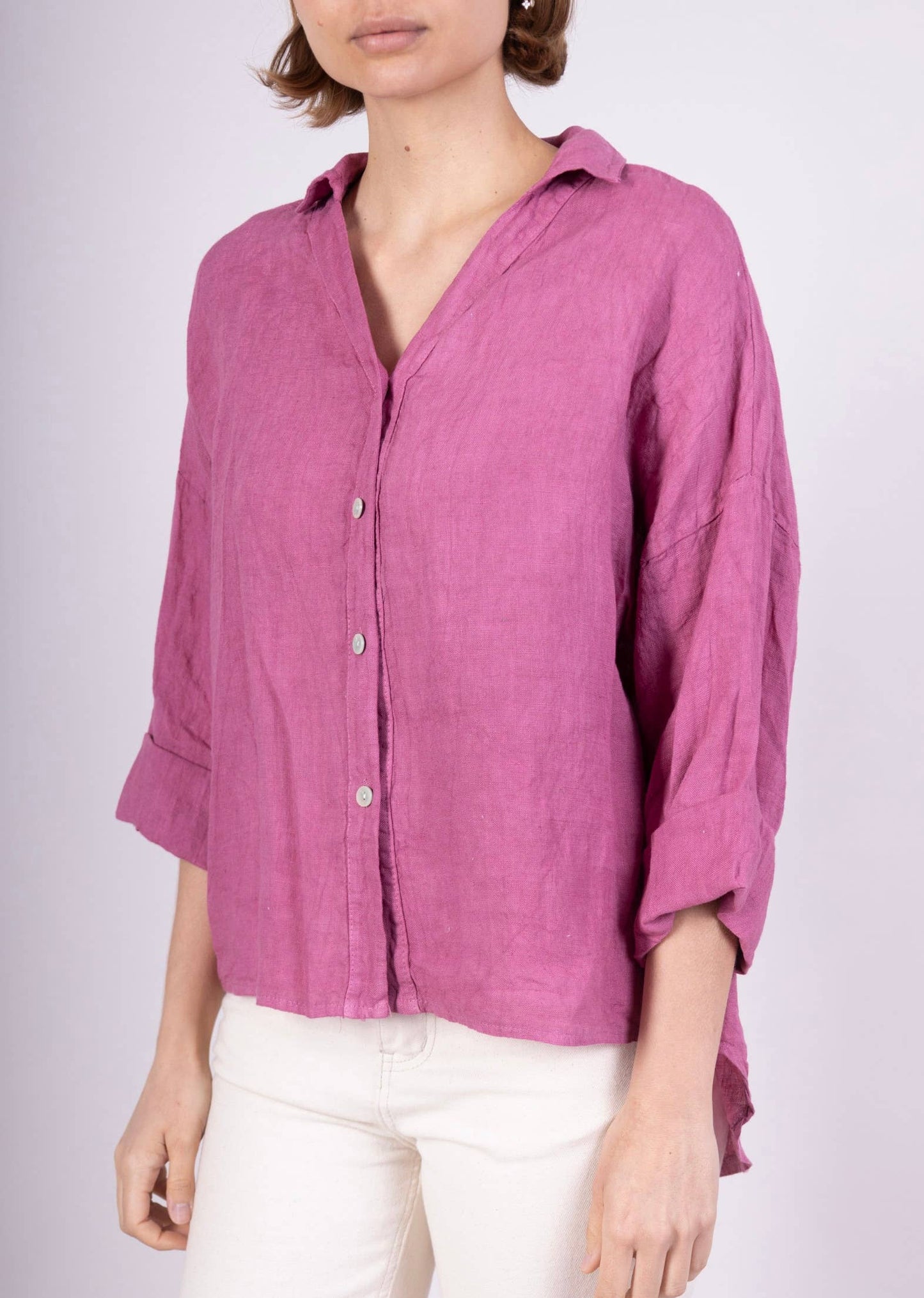 48902 PLAIN LINEN SHIRT: