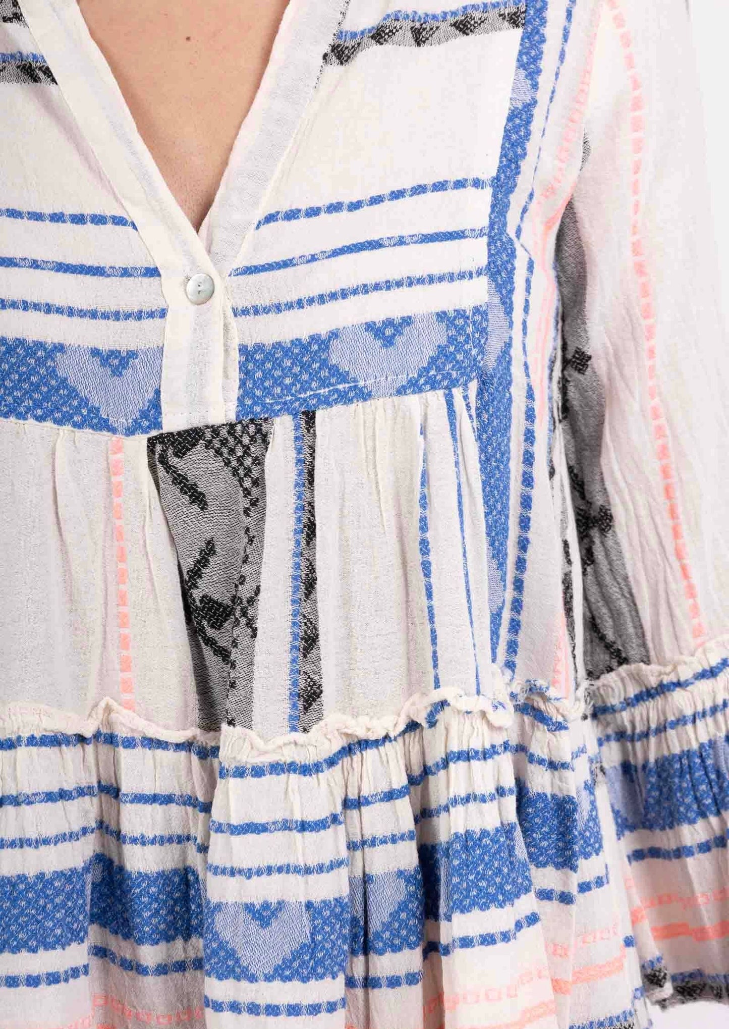 GREEK COTTON DRESS PATTERN 88E: Black