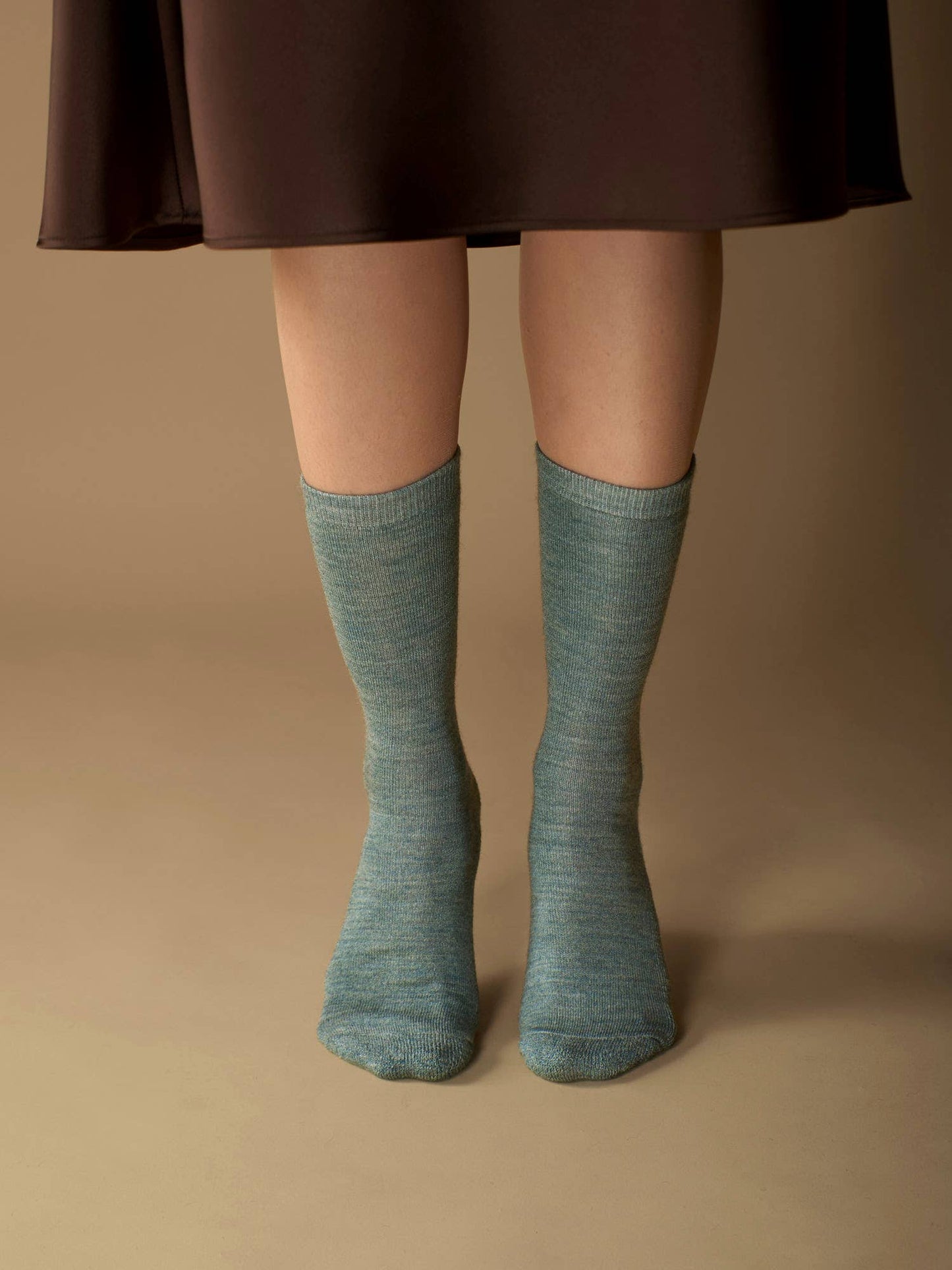 Solid Alpaca Socks | Light Cushion Socks | Crew Socks: Lilac / Medium