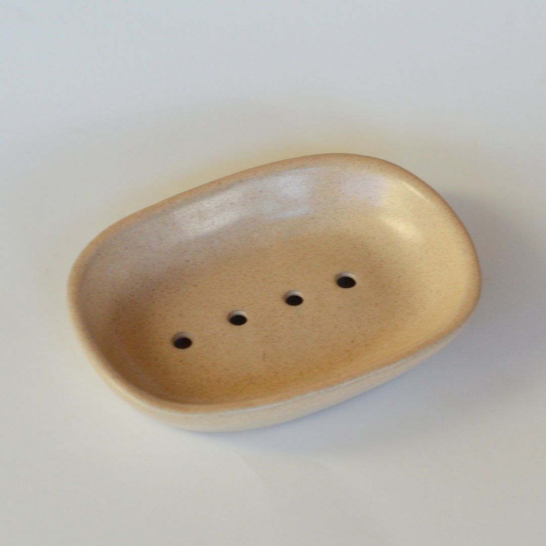 Soap Dish / Fair Trade Ceramic Stoneware : Charcoal Brown