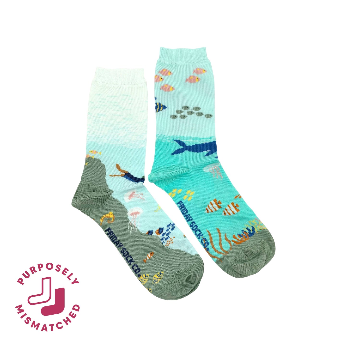 Women's Underwater Scene Socks: Women’s 5 – 10