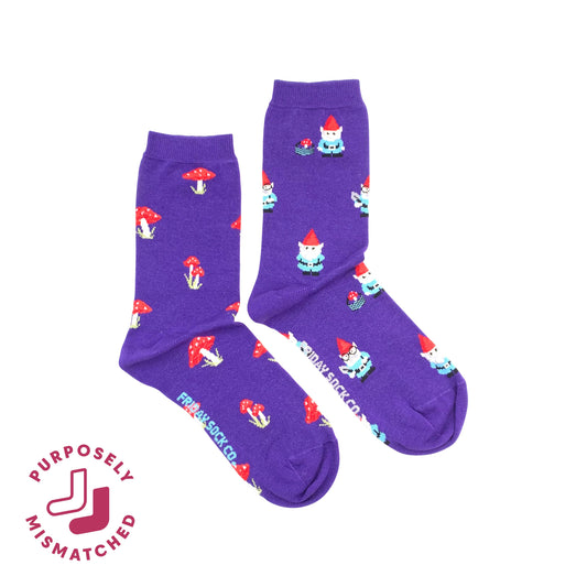 Women’s Gnome & Mushroom Socks: Women's 5 - 10