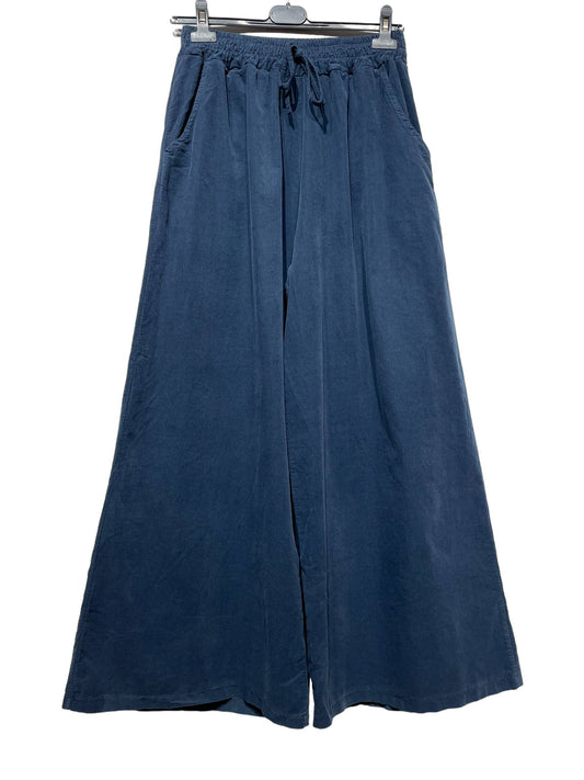 5299 PANT IN VELVET FALL WINTER CLOTHING : NAVY