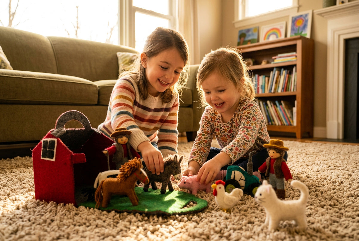 Red Barn Farmer and Animal Set