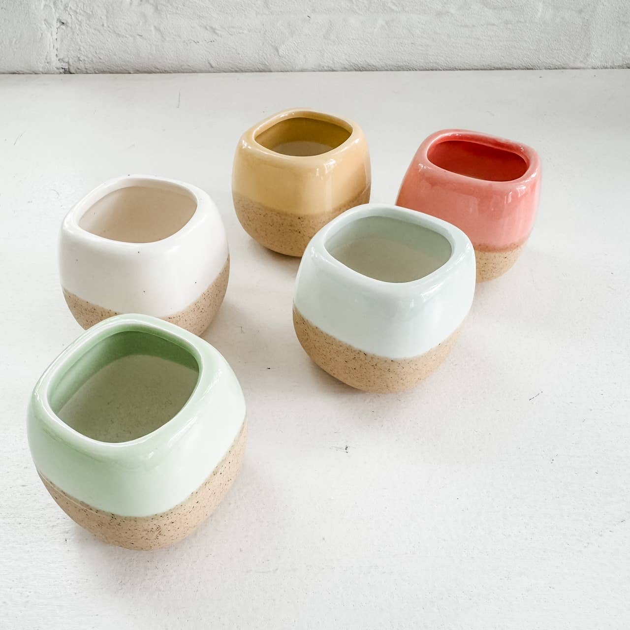 Ceramic Match Holders - Peach with 5 long matches