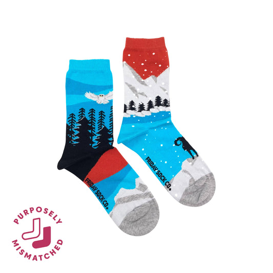 Women's Rocky Mountain Canadian Landscape Socks: Women’s 5 – 10