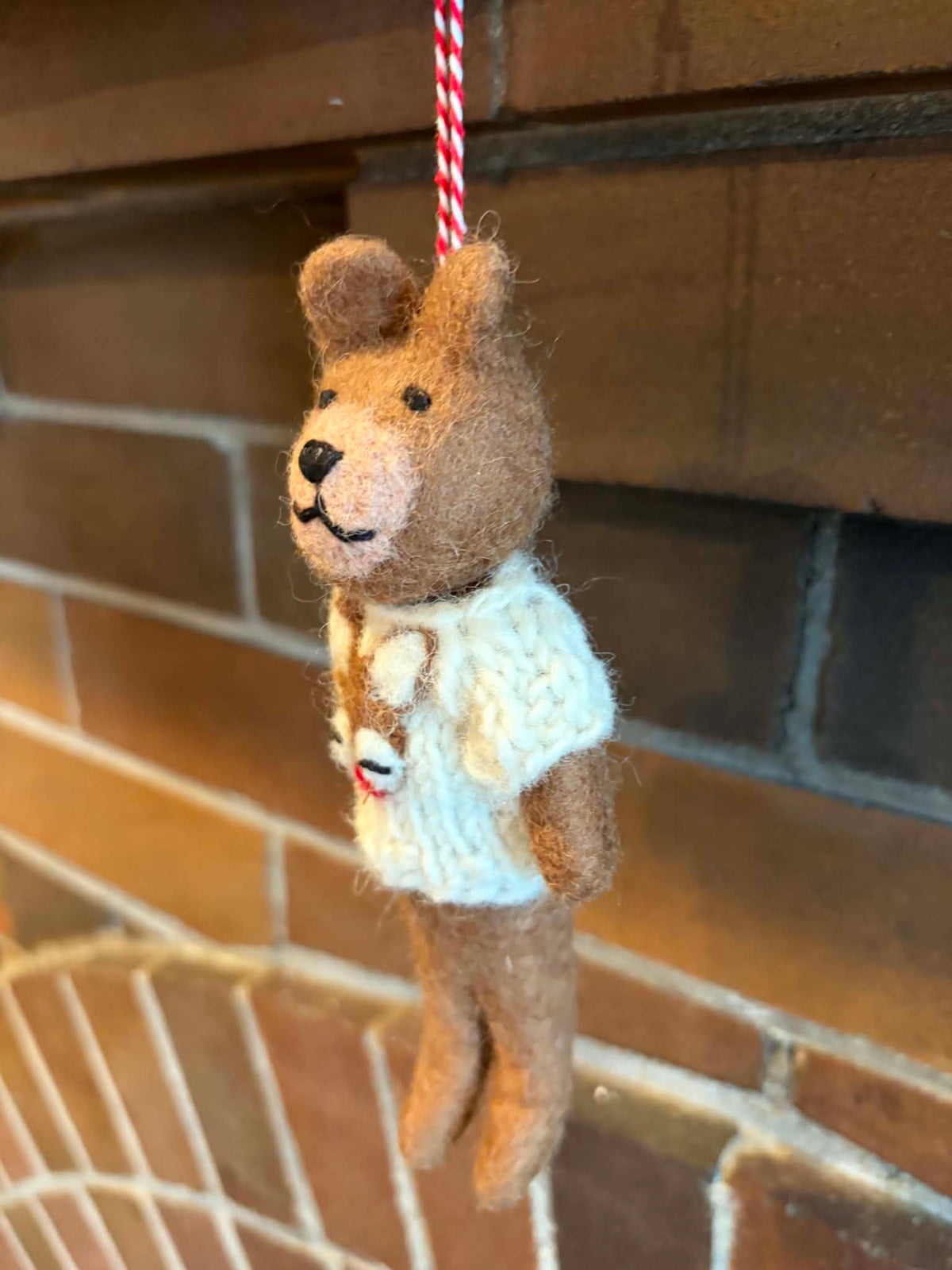 Bear with Rudolph Knitted Jumper Ornament