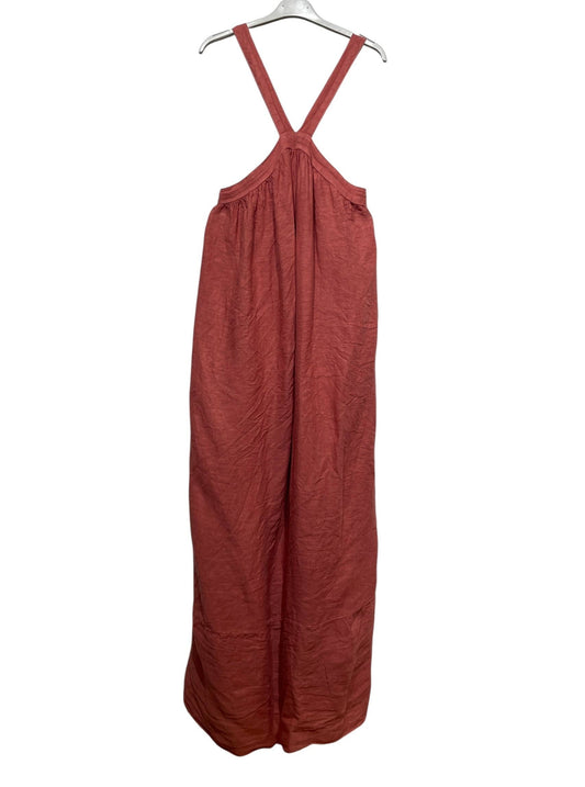 LINEN DRESS WITH STRAP 64227 Coral