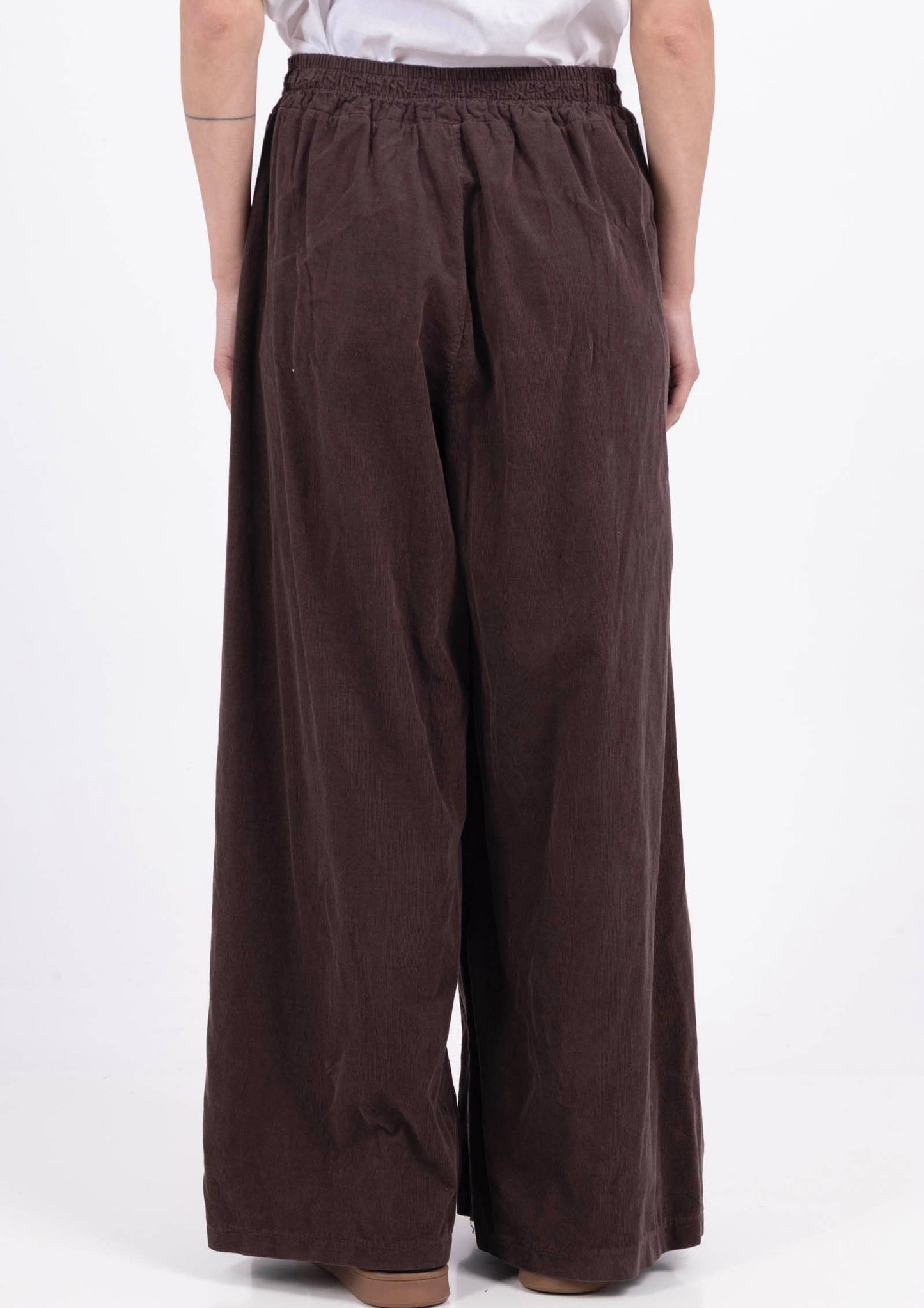 5299 PANT IN VELVET FALL WINTER CLOTHING : BROWN