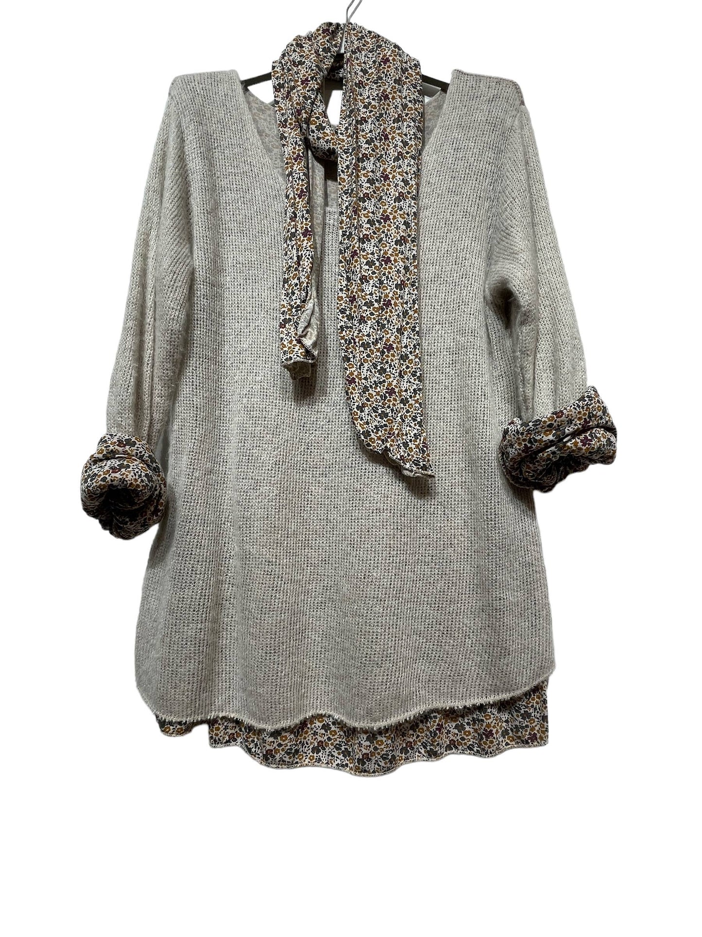 Tunic with scarf 1111 SPRING SUMMER CLOTHING: RUST