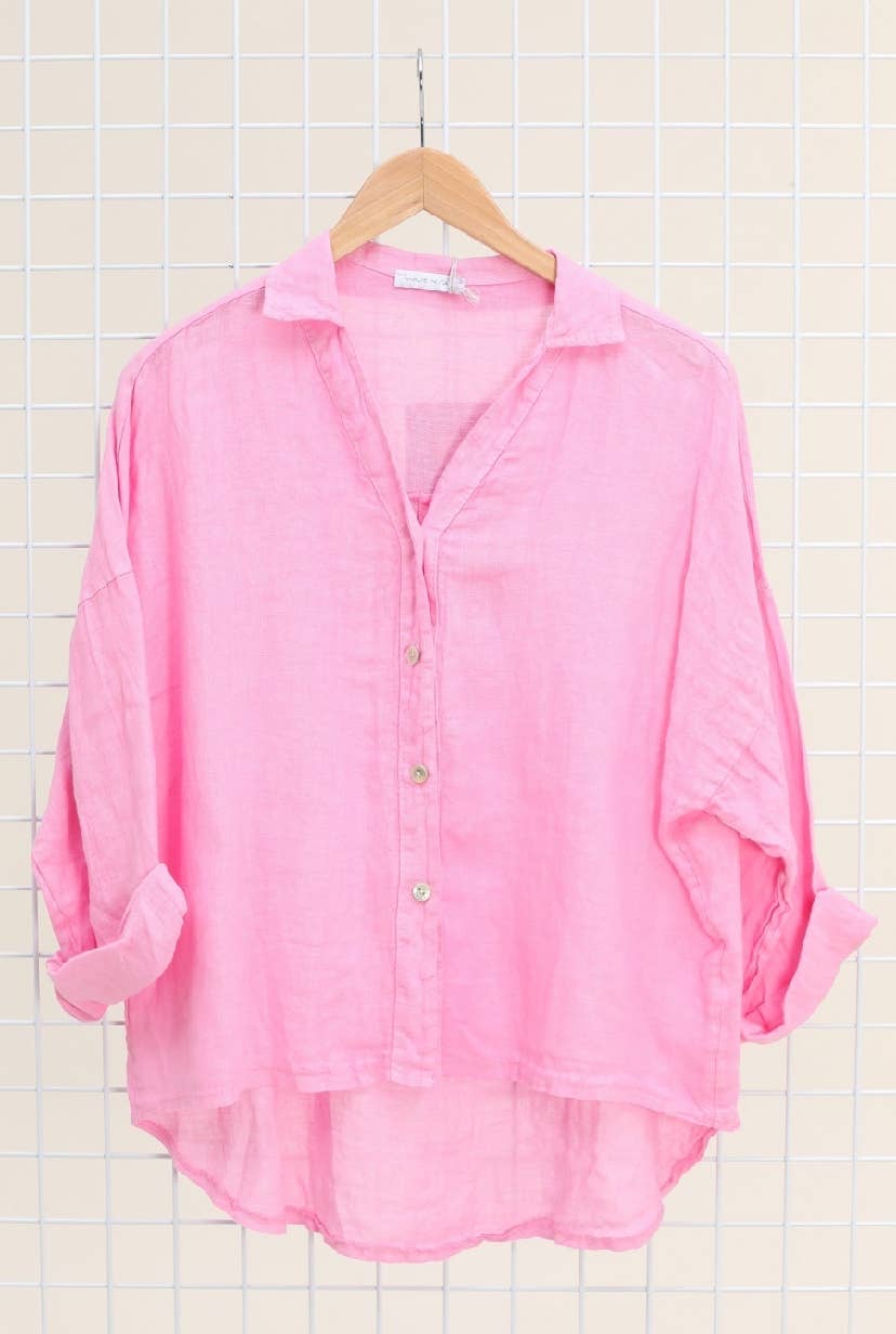 48902 PLAIN LINEN SHIRT: