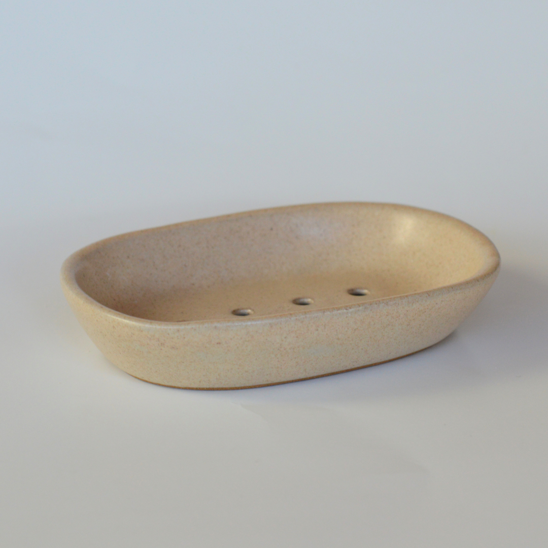 Soap Dish / Fair Trade Ceramic Stoneware : Charcoal Brown