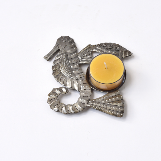 Metal Tealight Plate - Seahorse: No