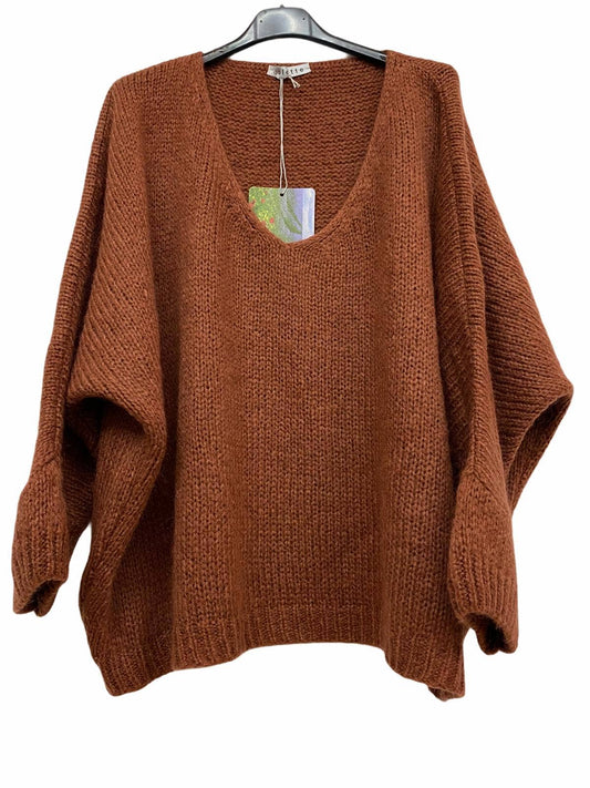 7522 SWEATER: BRICK