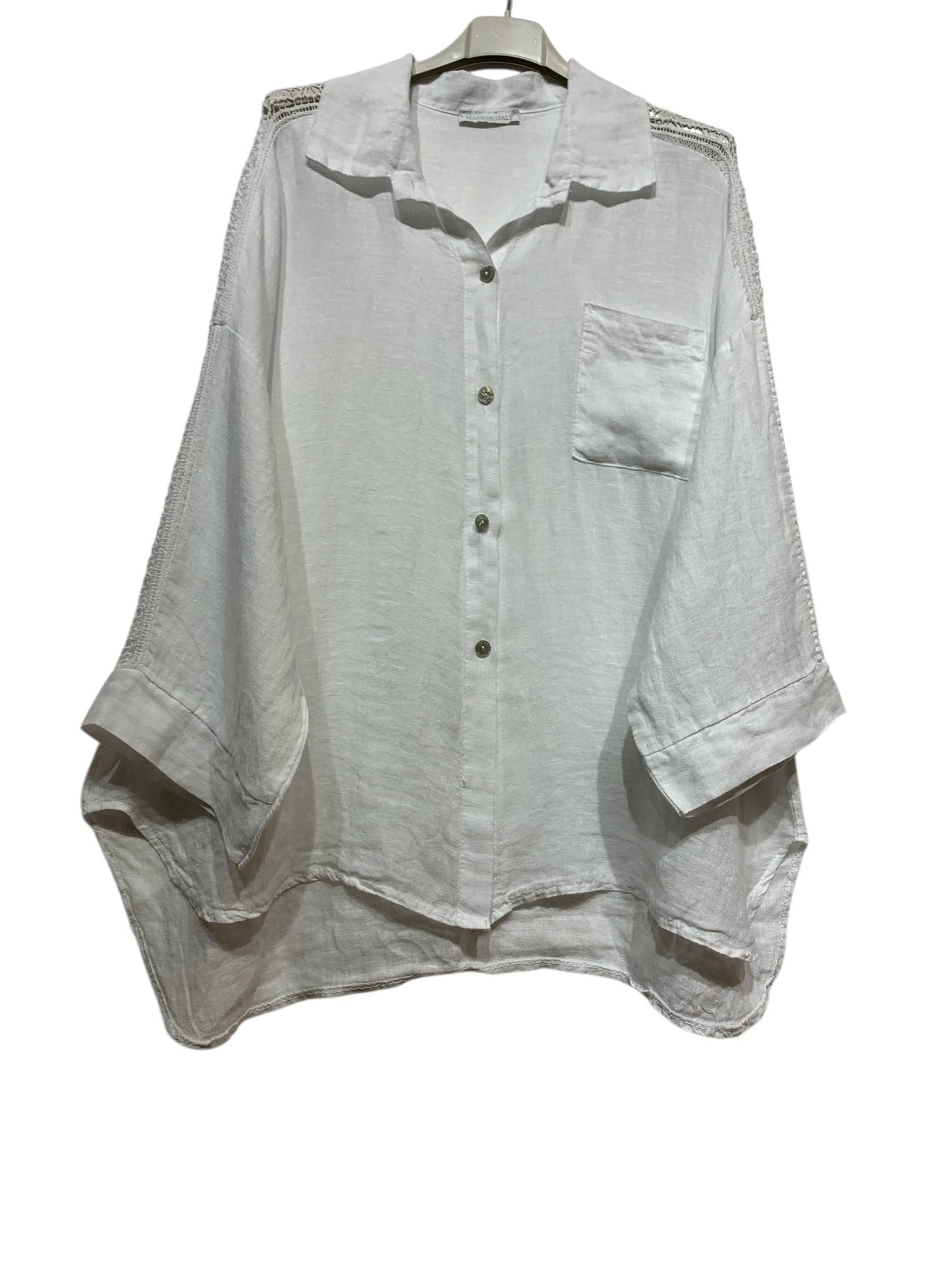 1544 A LINEN SHIRT: White