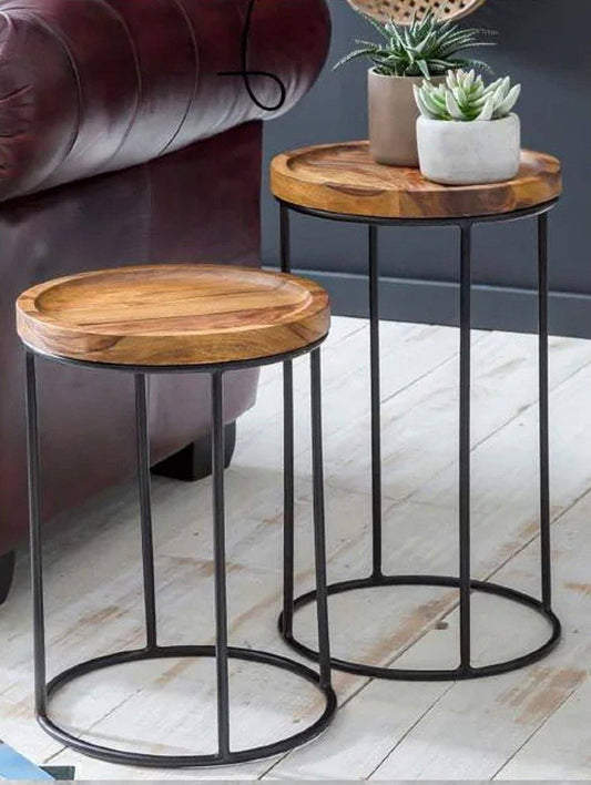 Thompson Wooden Side Table, Set Of 2