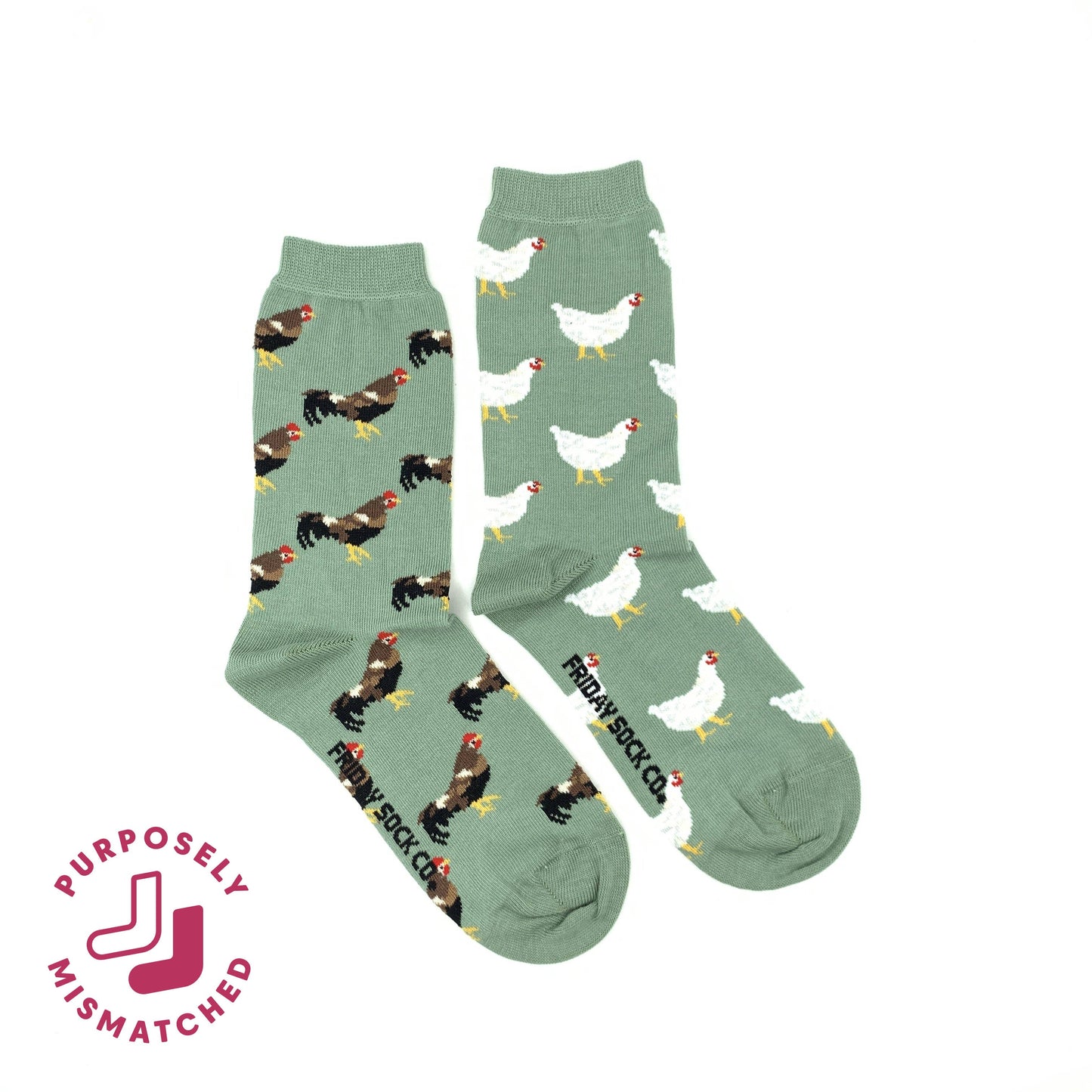 Women’s Chicken & Rooster Socks: Women's 5 - 10