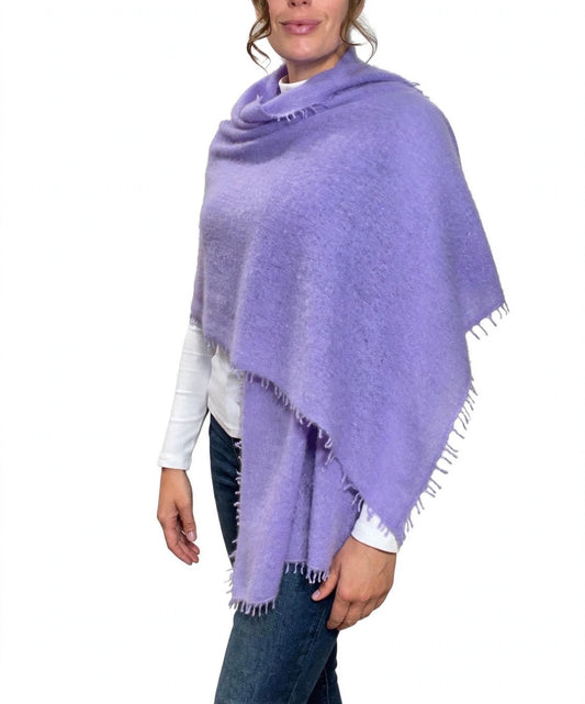 Boutique Hand Woven 100% Pure Cashmere Shawl Dark Lilac Purple