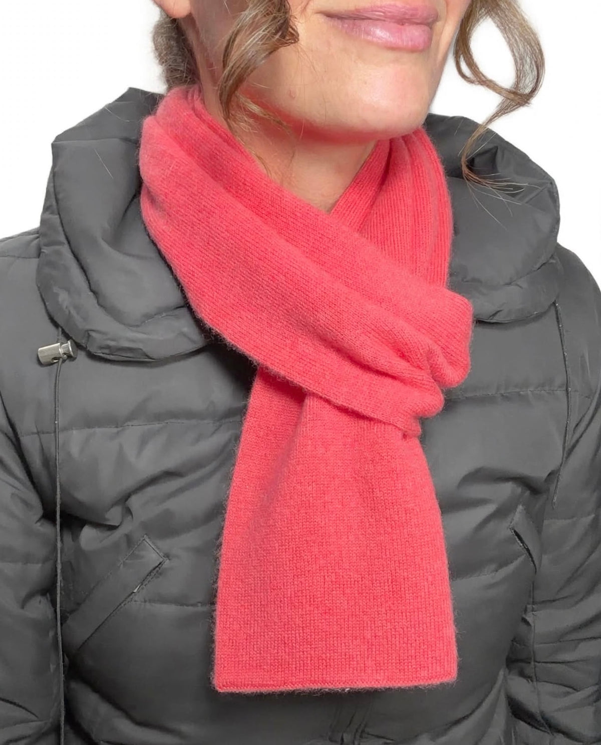 Plush Cashmere Muffler - 100% Pure Double Thick Pink