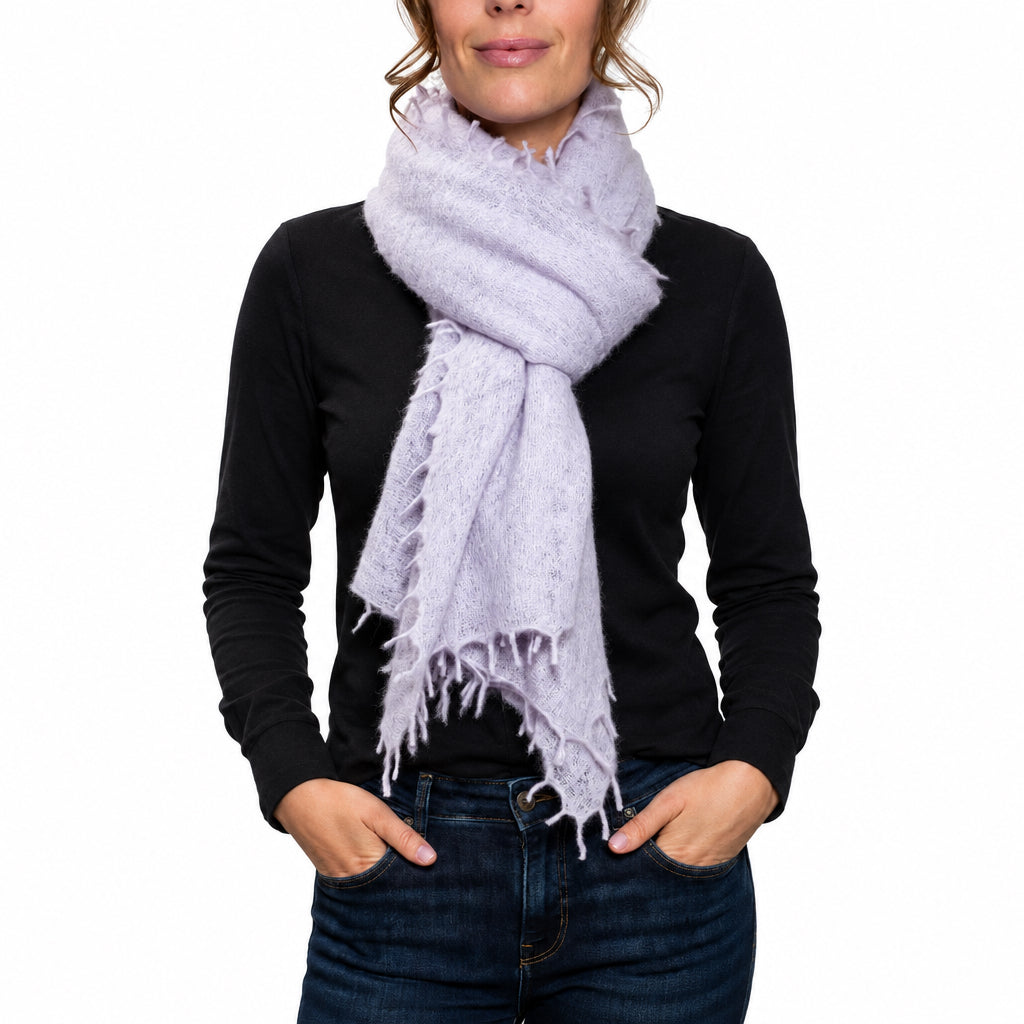 Pure Cashmere Lavender Felted Shawl