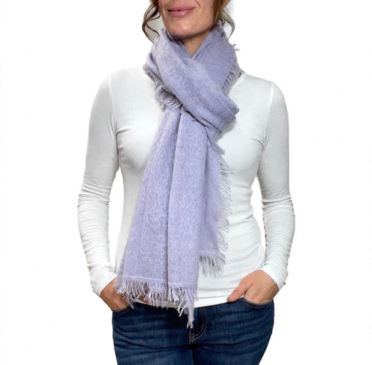 Pure Cashmere Medium Lavender Felted Scarf