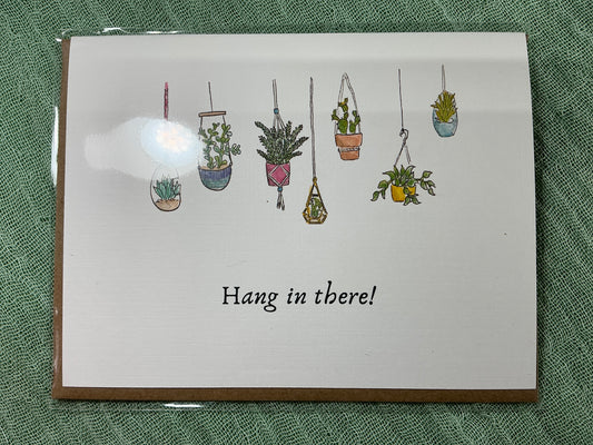 Hang in there watercolour card