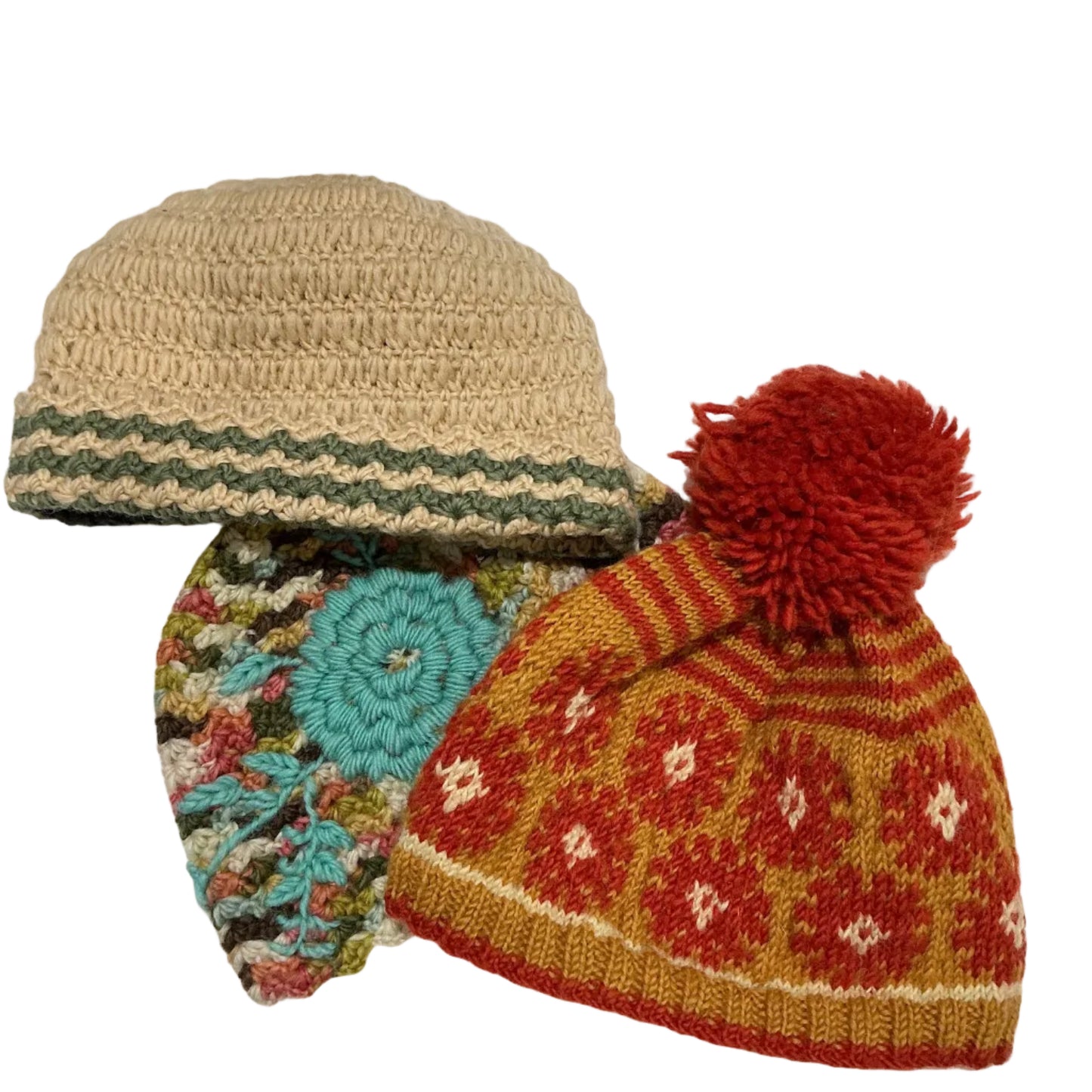 Knitted wool hats