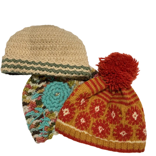 Knitted wool hats