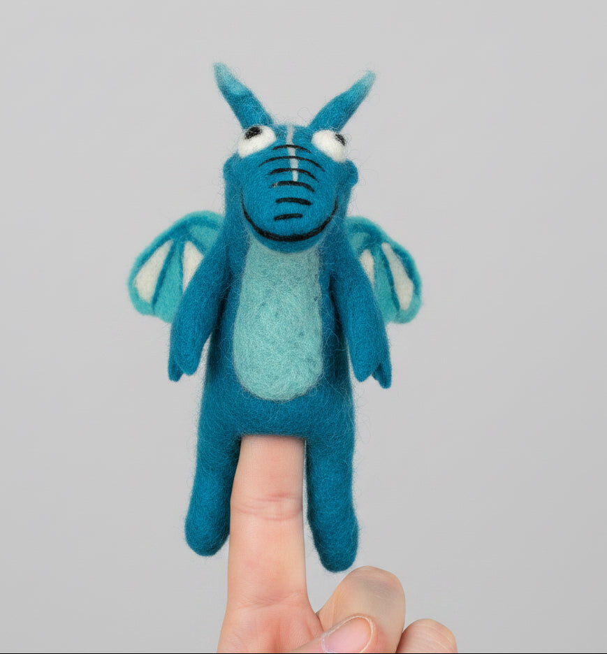 Finger puppets Dragons and unicorns