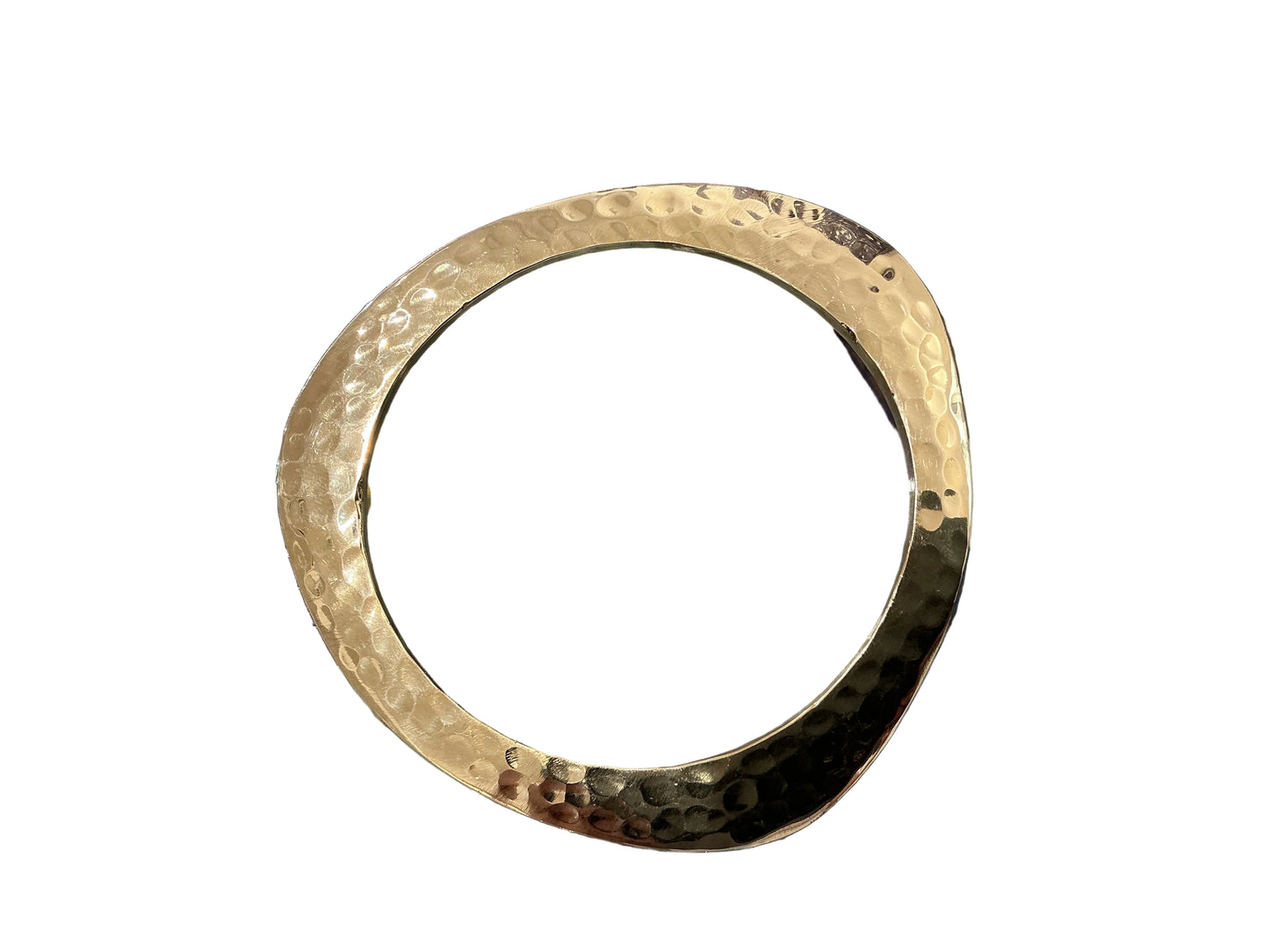 Brass hammered bracelet