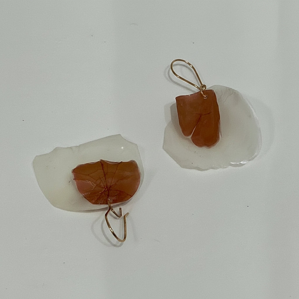 Layered scale earring