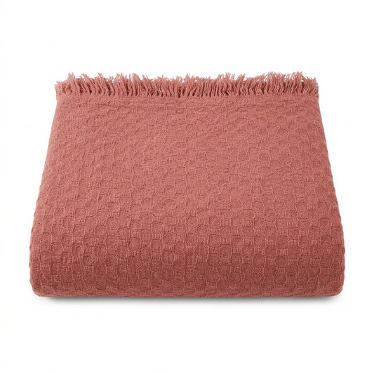 Pure Pashmina Coral Shawl Throw Blanket