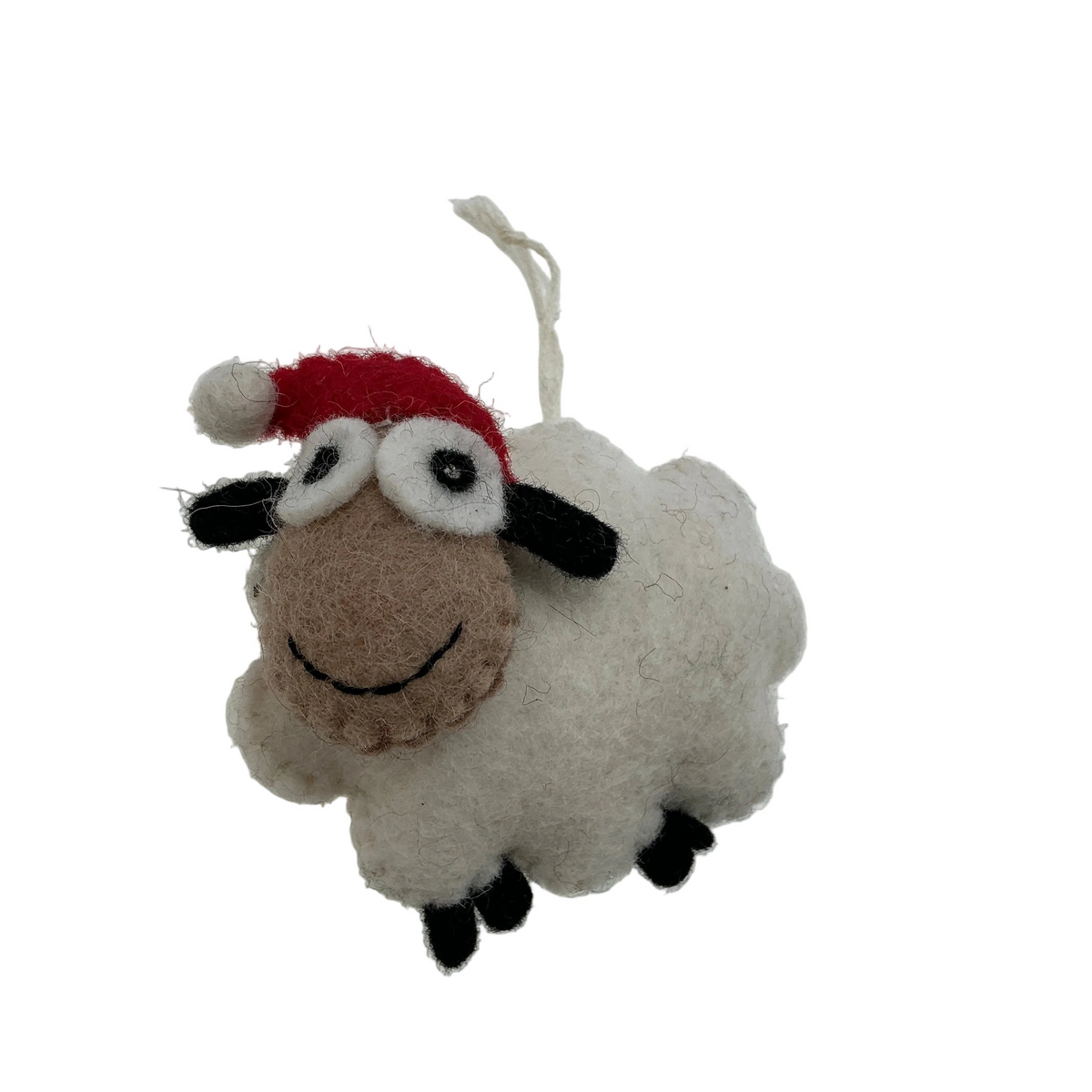 Smiling Red Hat Sheep Ornament