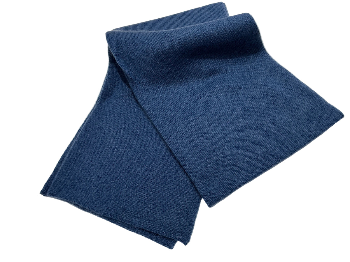 Plush Cashmere Muffler - 100% Pure Double Thick-BLUES
