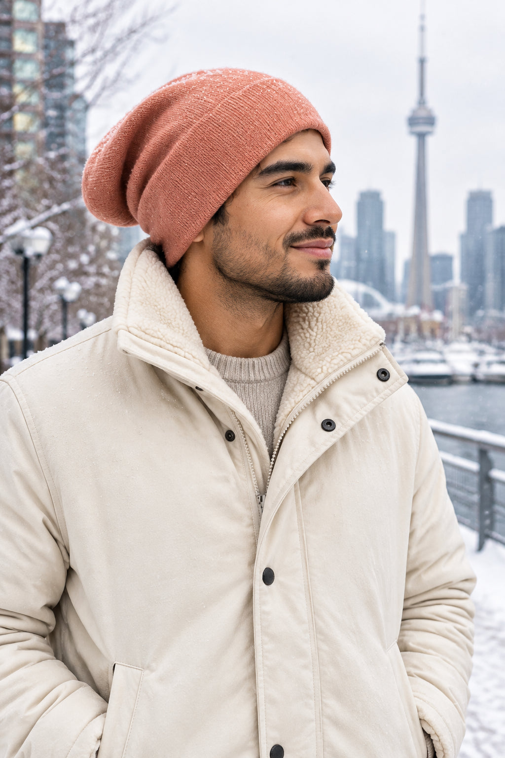 100% Pure Cashmere Hat Apricot ch12