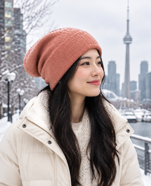 100% Pure Cashmere Hat Apricot ch12