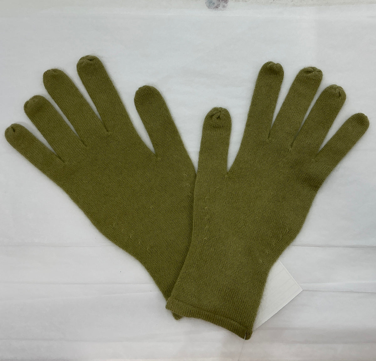 Sale! Cashmere gloves - olive green