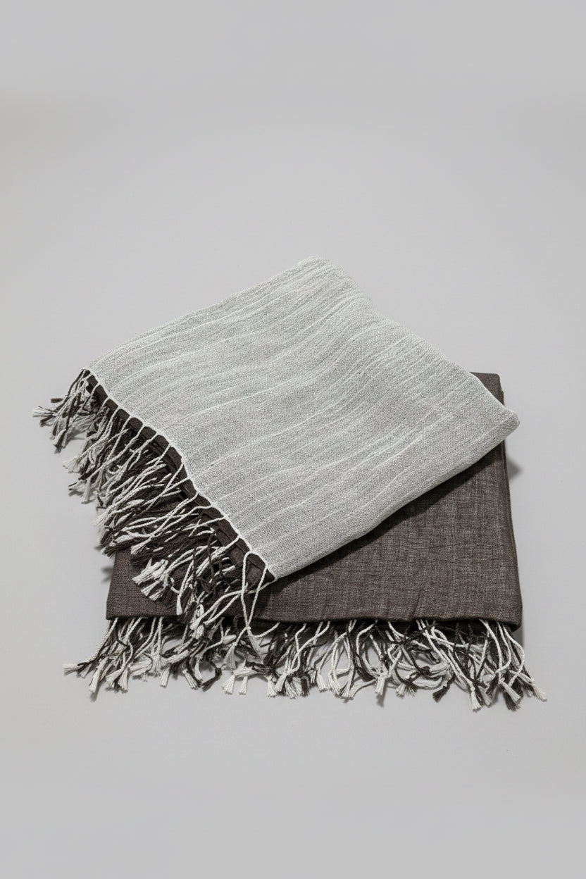 Thai Woven 2 colour Cotton Scarf, head scarf
