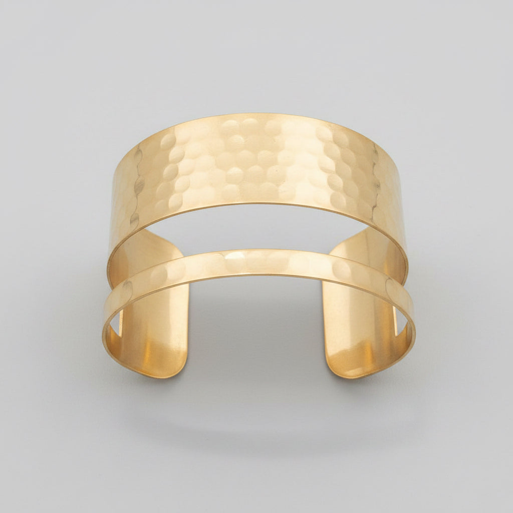Hammered brass cuff