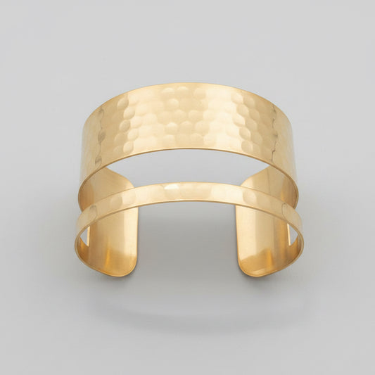 Hammered brass cuff