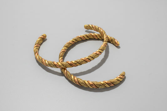 Bracelet copper and brass twisted